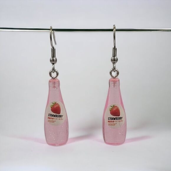 Handmade Jewelry - 🍓Strawberry Soda Earrings🍓 (2-A019-A)-Jewelry for Women